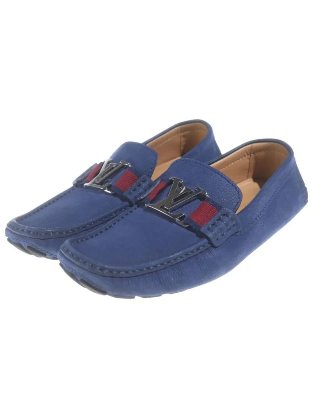 Louis Vuitton Monte Carlo Line Loafers Driving Shoes Navy